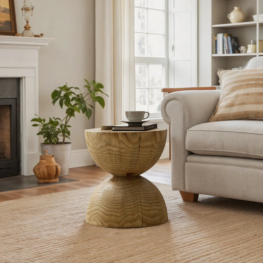 Solid Pine Wood End Table
